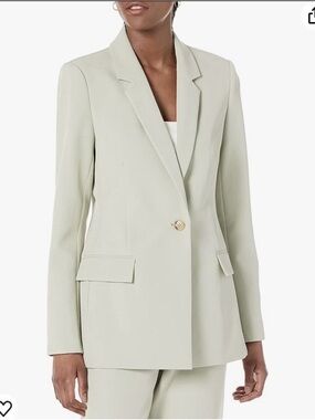The Drop Blake Long Blazer Desert Sage XS Tailored Lightweight Jacket NWT